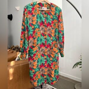 Lori Ann Vintage Floral Print Dress